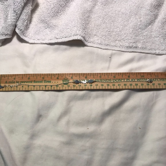 Vintage Avon Silvertone Mom Anklet with Flower Accents New in Box - Picture 7 of 10